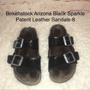 black sparkly birkenstocks